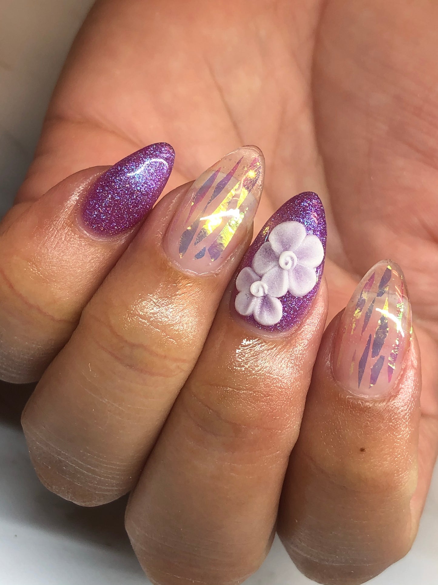 Iridescent Shattered Glass Nail Art Film