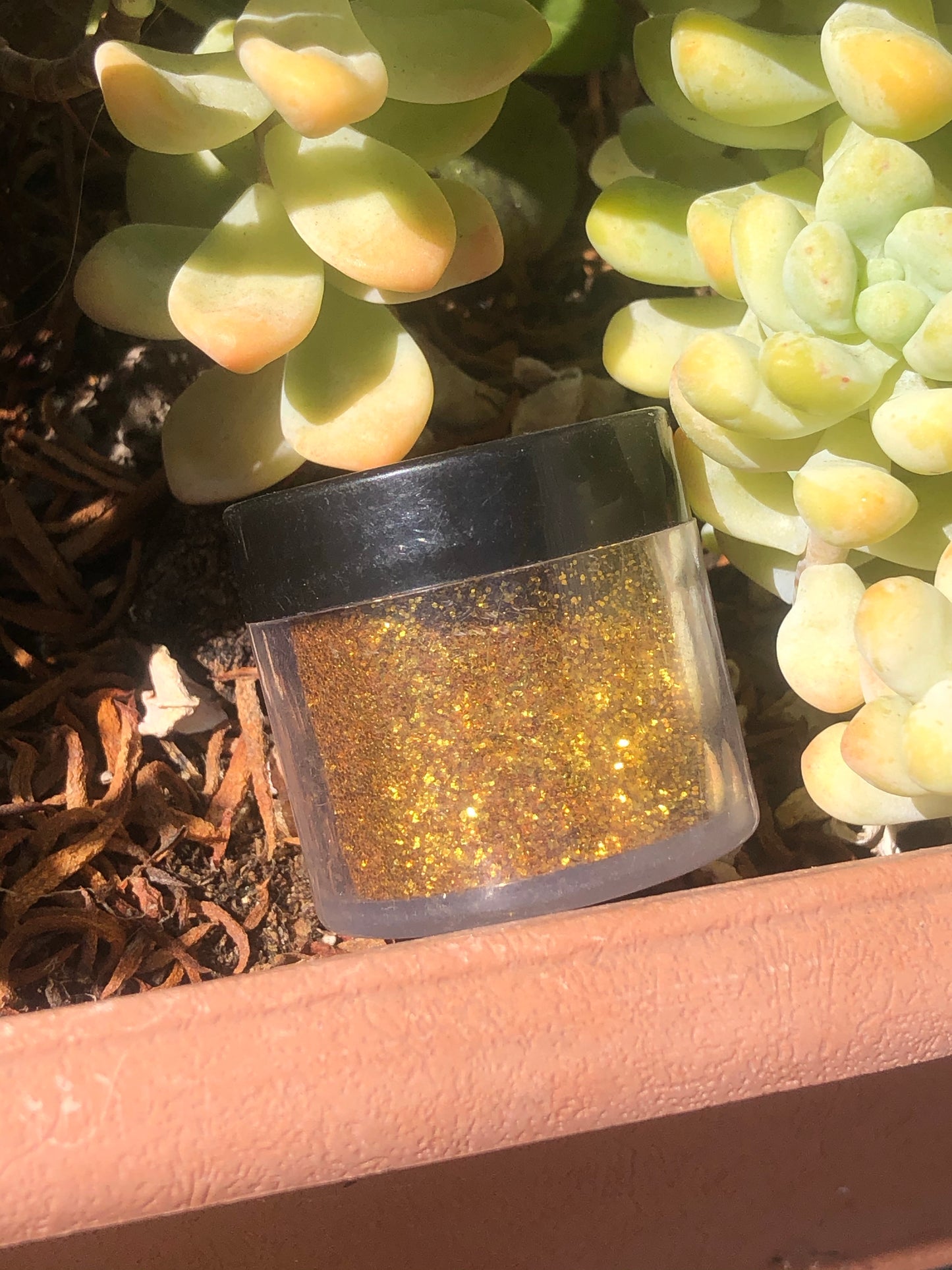 .5 orange glitter for nail art