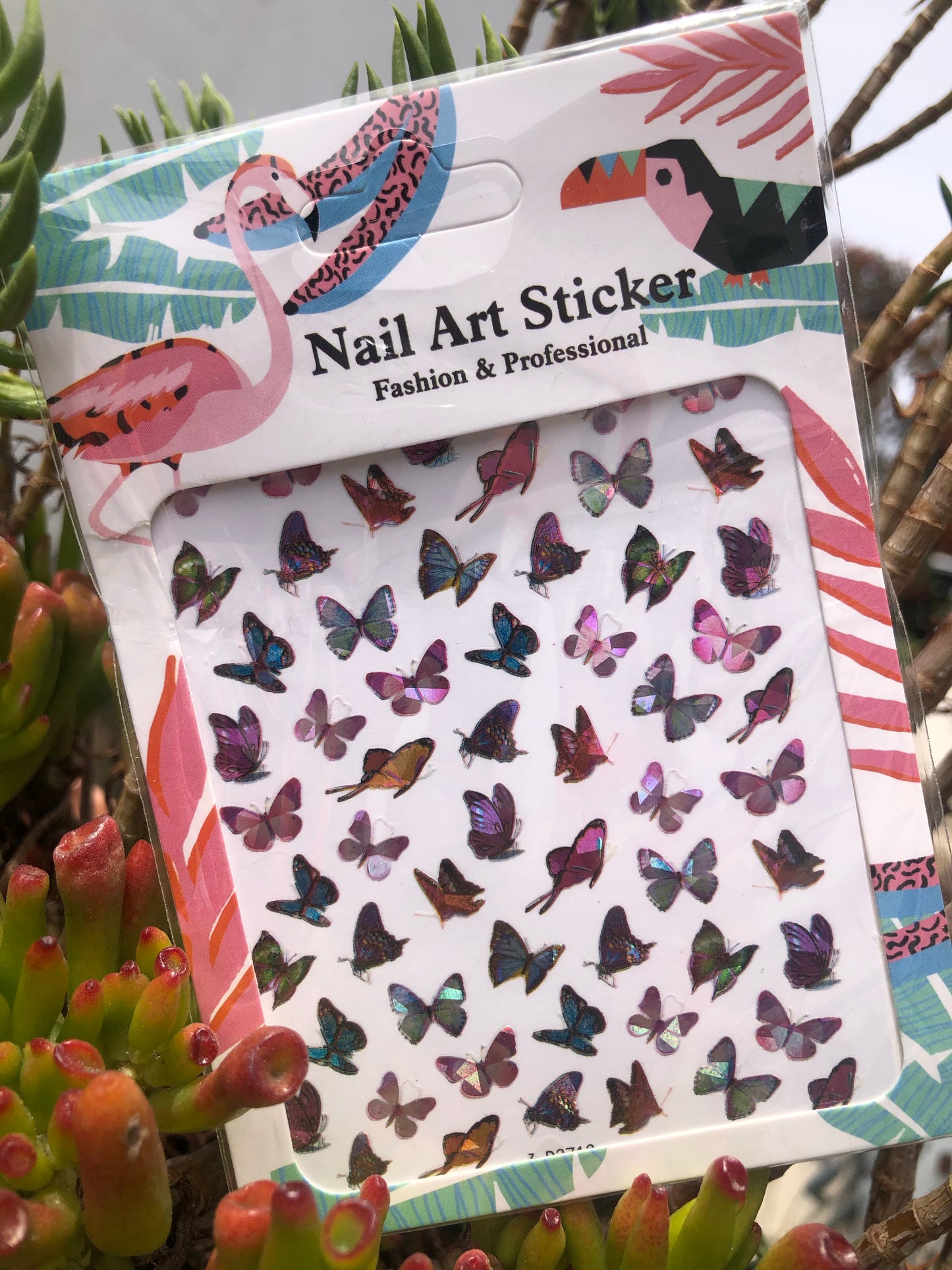 butterfly nail decal sticker sheet