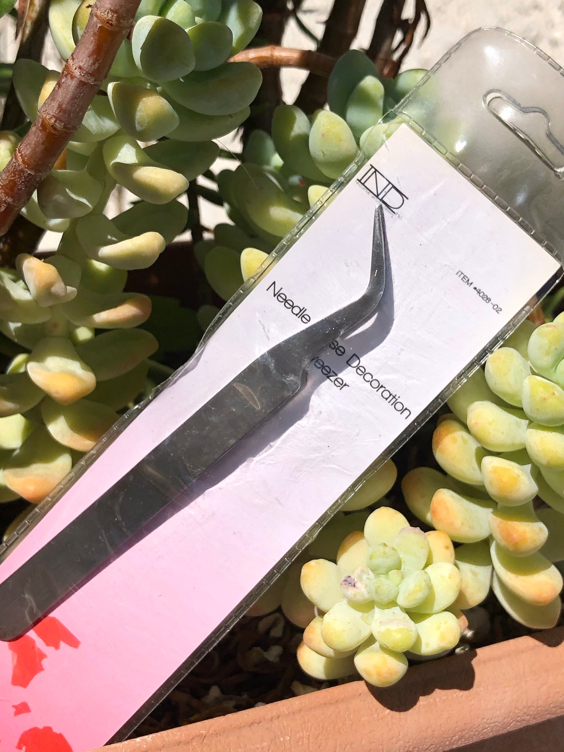 slanted nail art tweezers