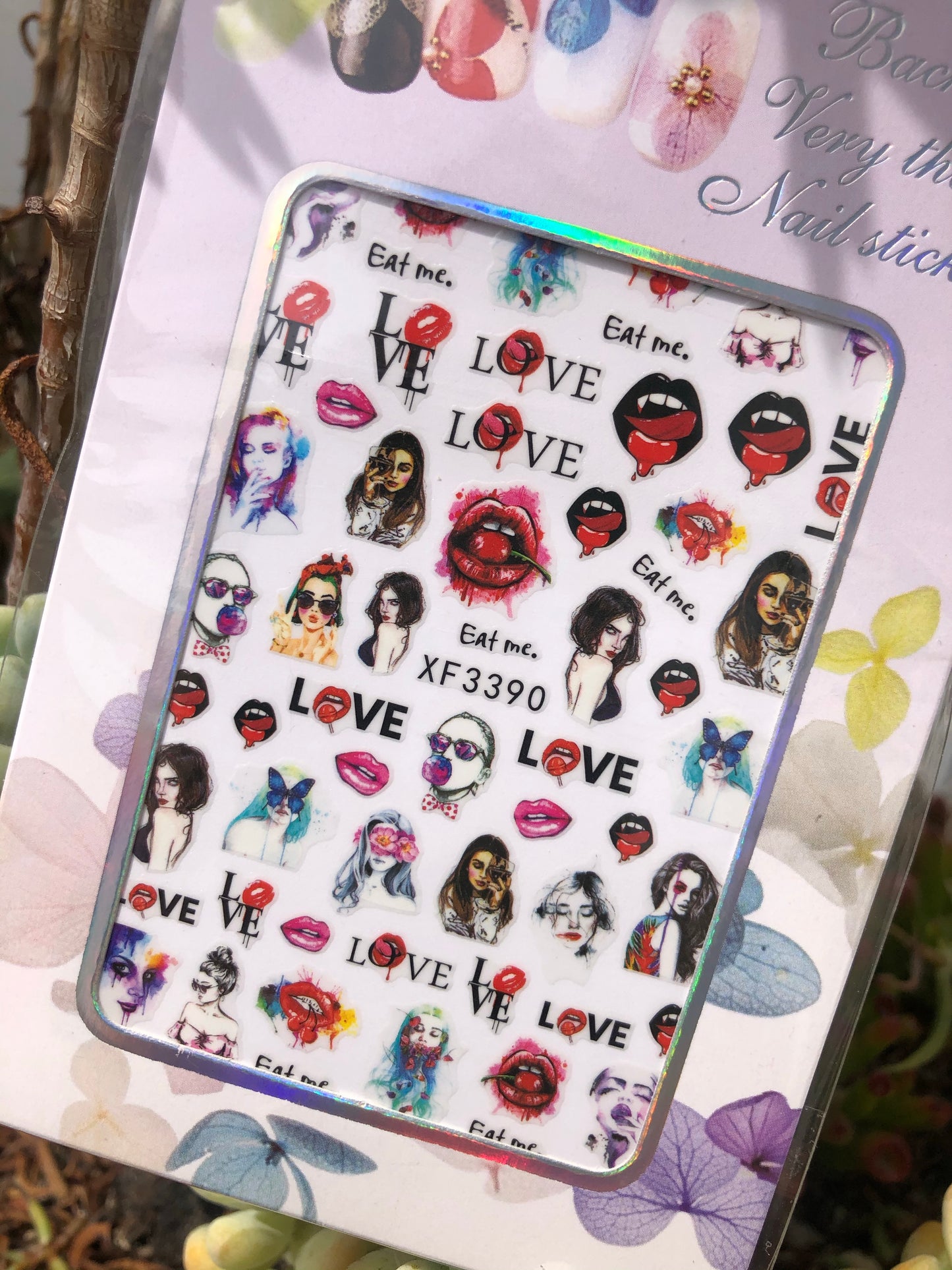 girl power nail sticker sheet