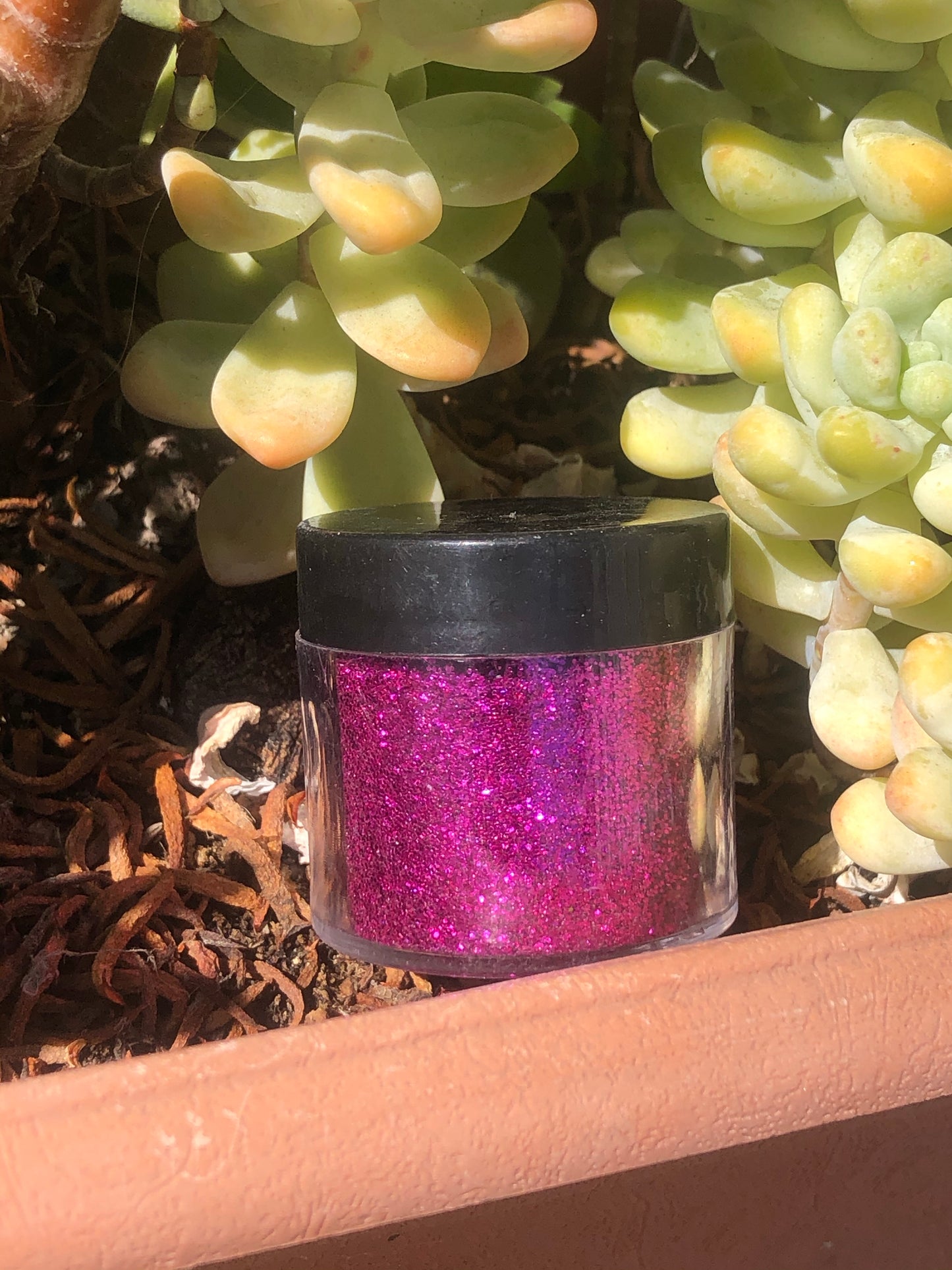 .25 oz pink glitter for nail art