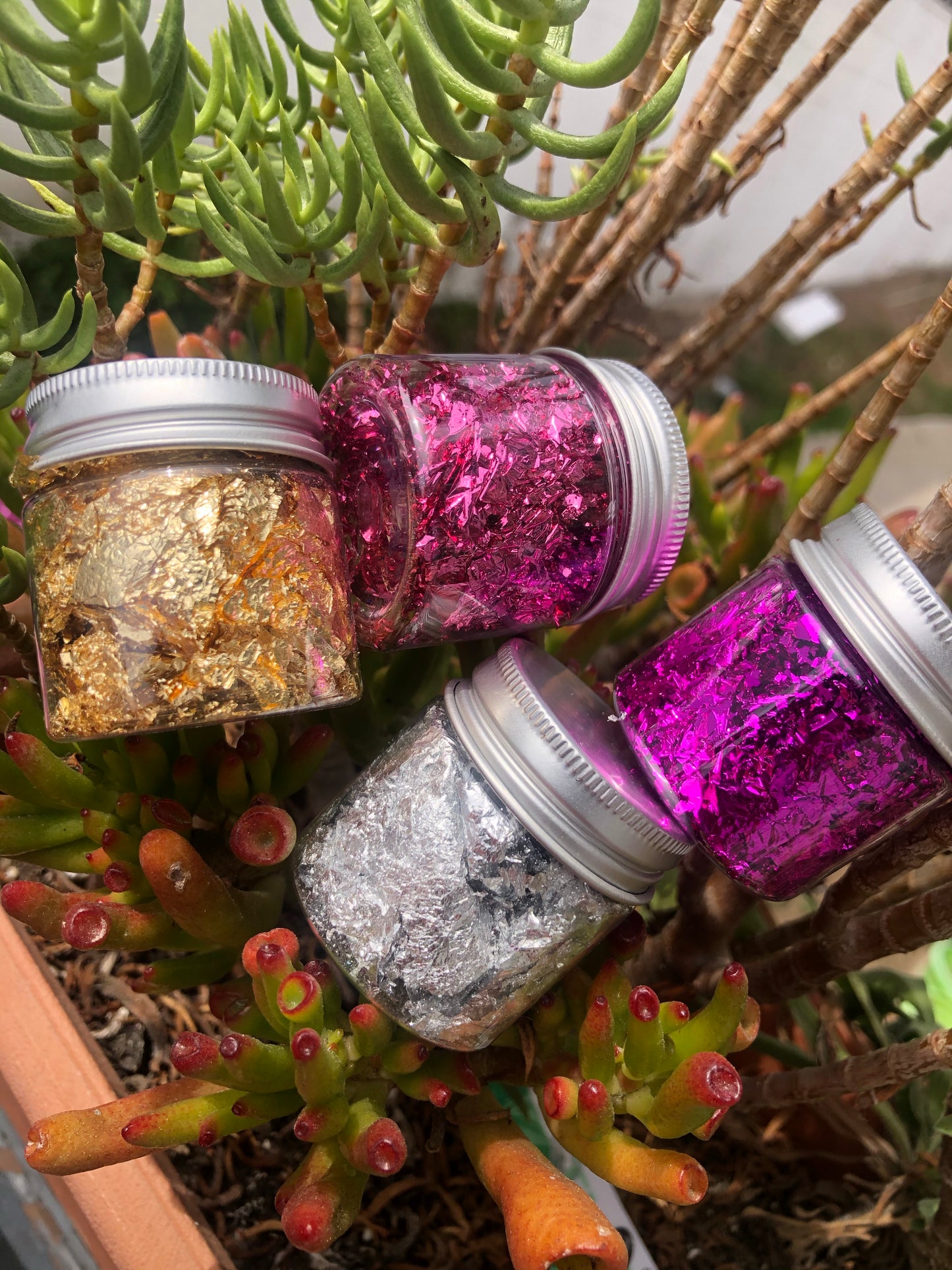 silver gold pink magenta foil for nail art