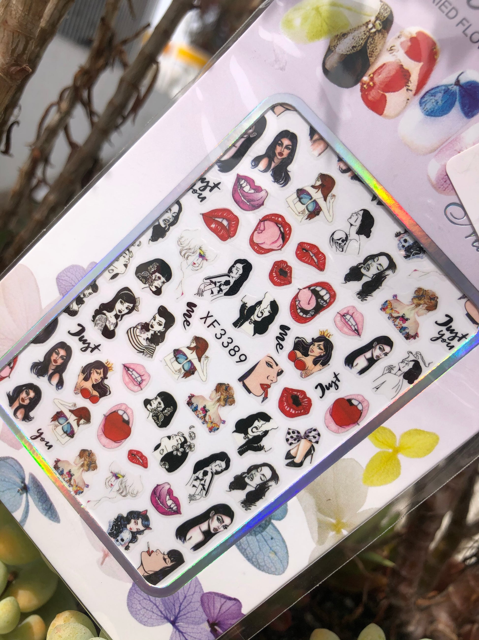 pin up nail stickers