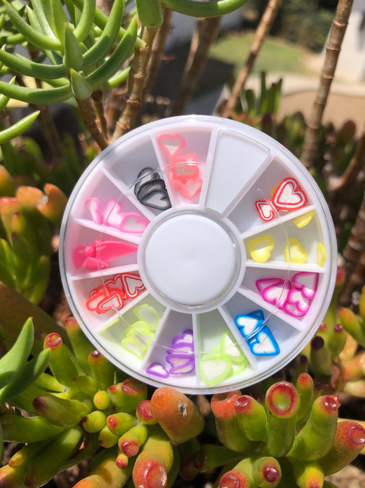 assorted heart fimo wheel for nail art