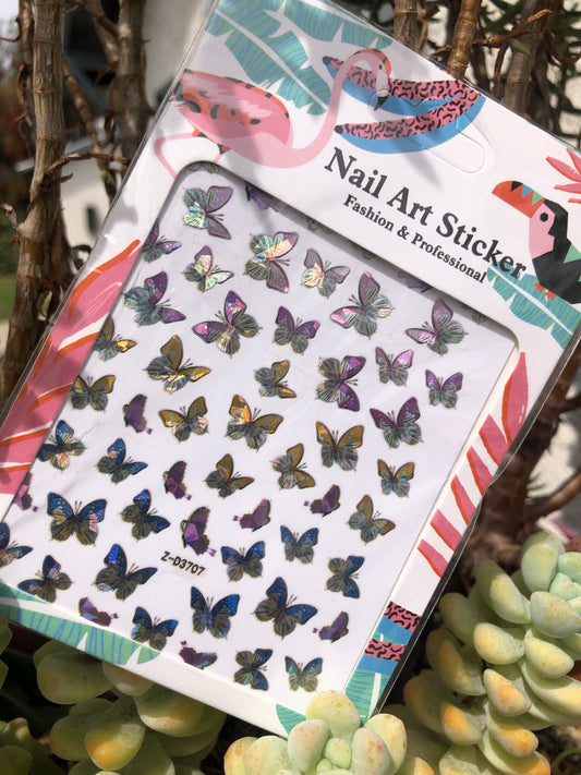 butterfly nail art sticker sheet