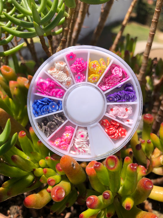 flower fimo slices