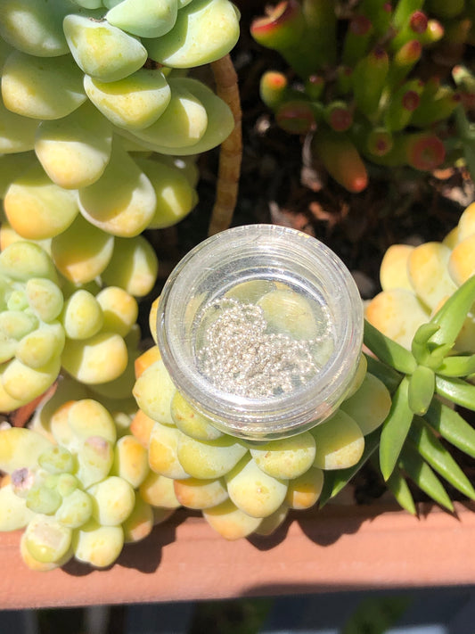 silver caviar chain for nail art