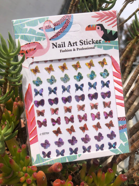 rainbow nail art sticker sheet
