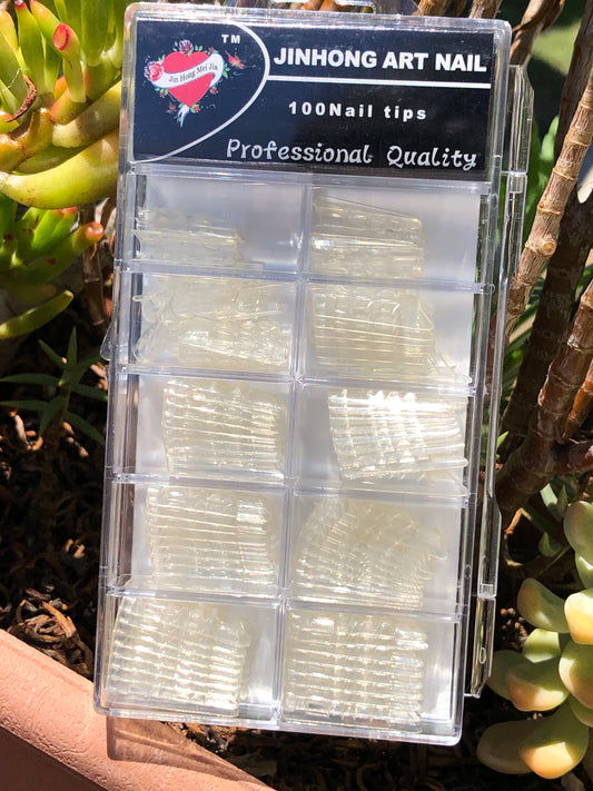 glass like nail tips 100 pcs