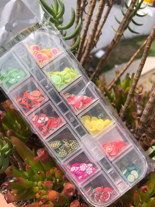 tropical fruit fimo box