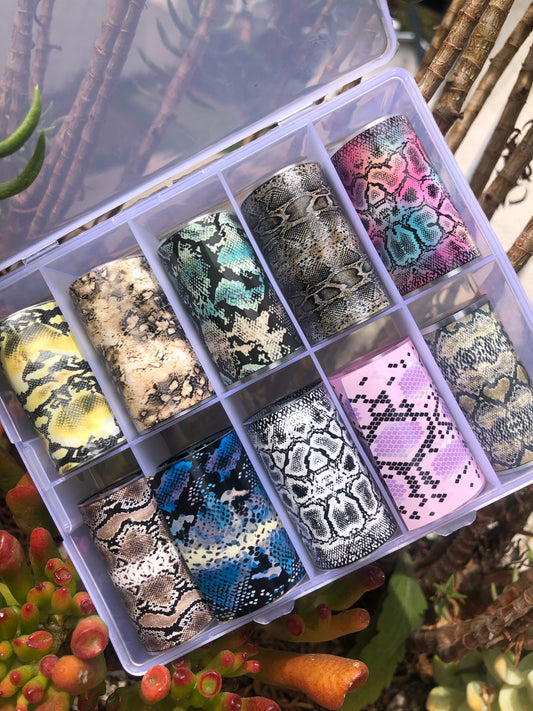 snakeskin transfer foils for nail art