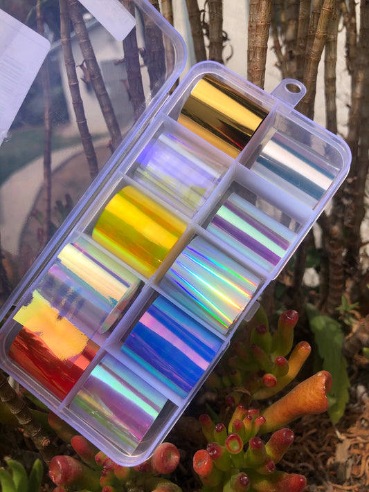 Iridescent Shattered Glass Nail Art Film