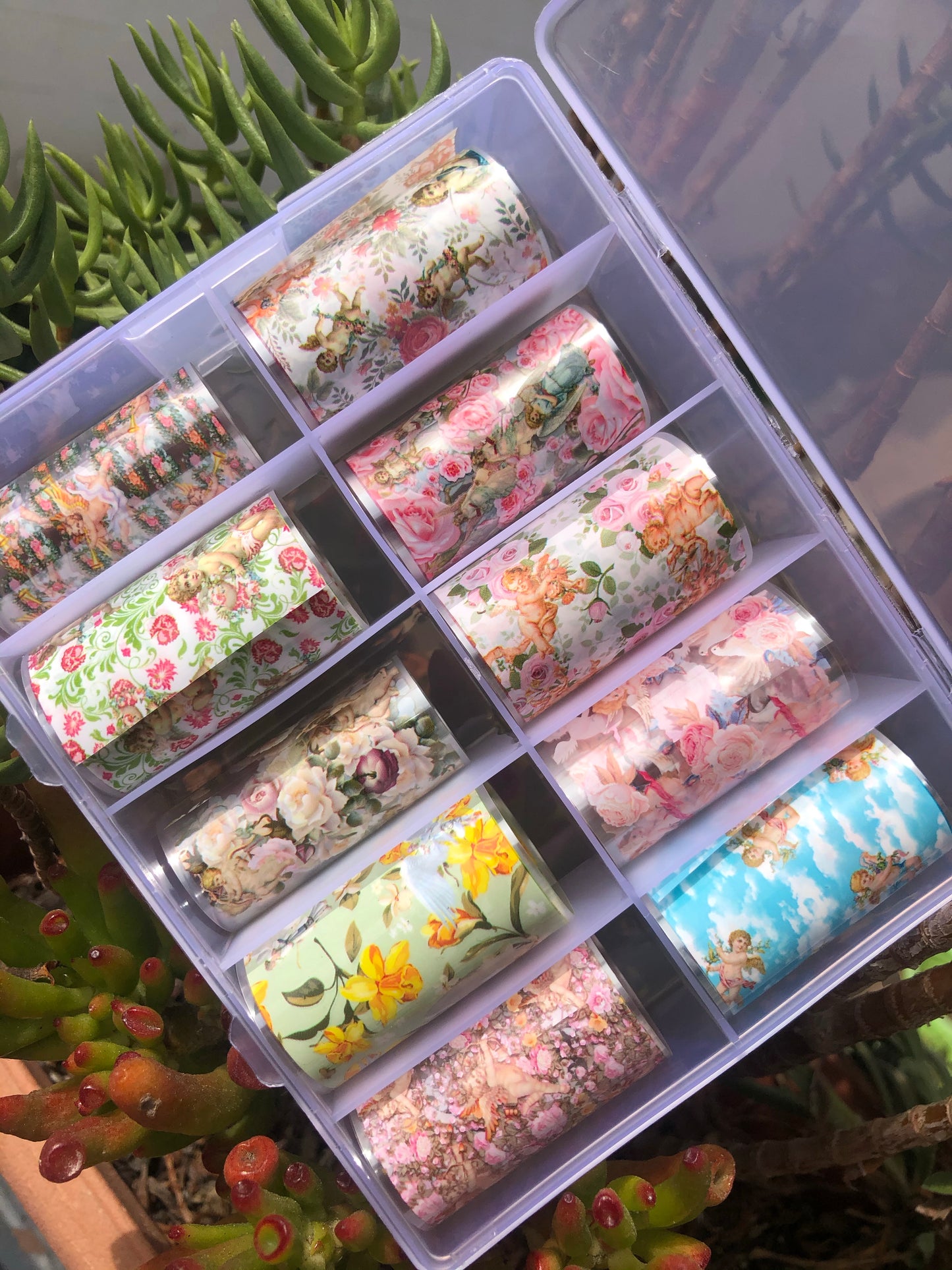 angel cherub foil box for nail art