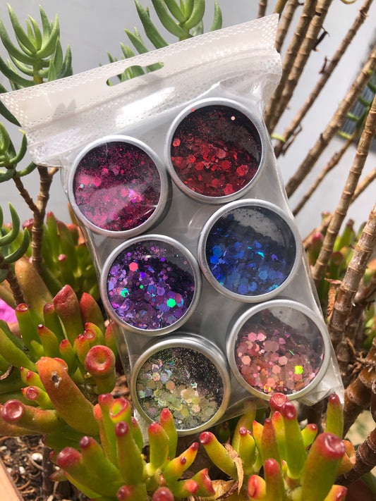 assorted holographic nail glitter