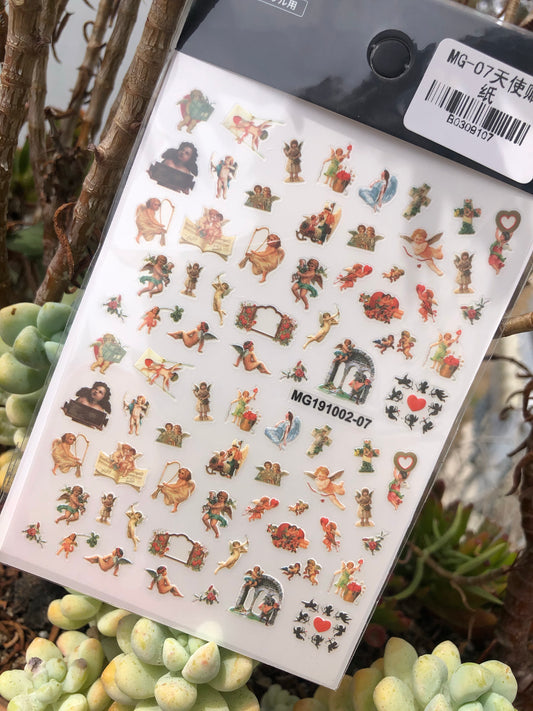 angel nail decals